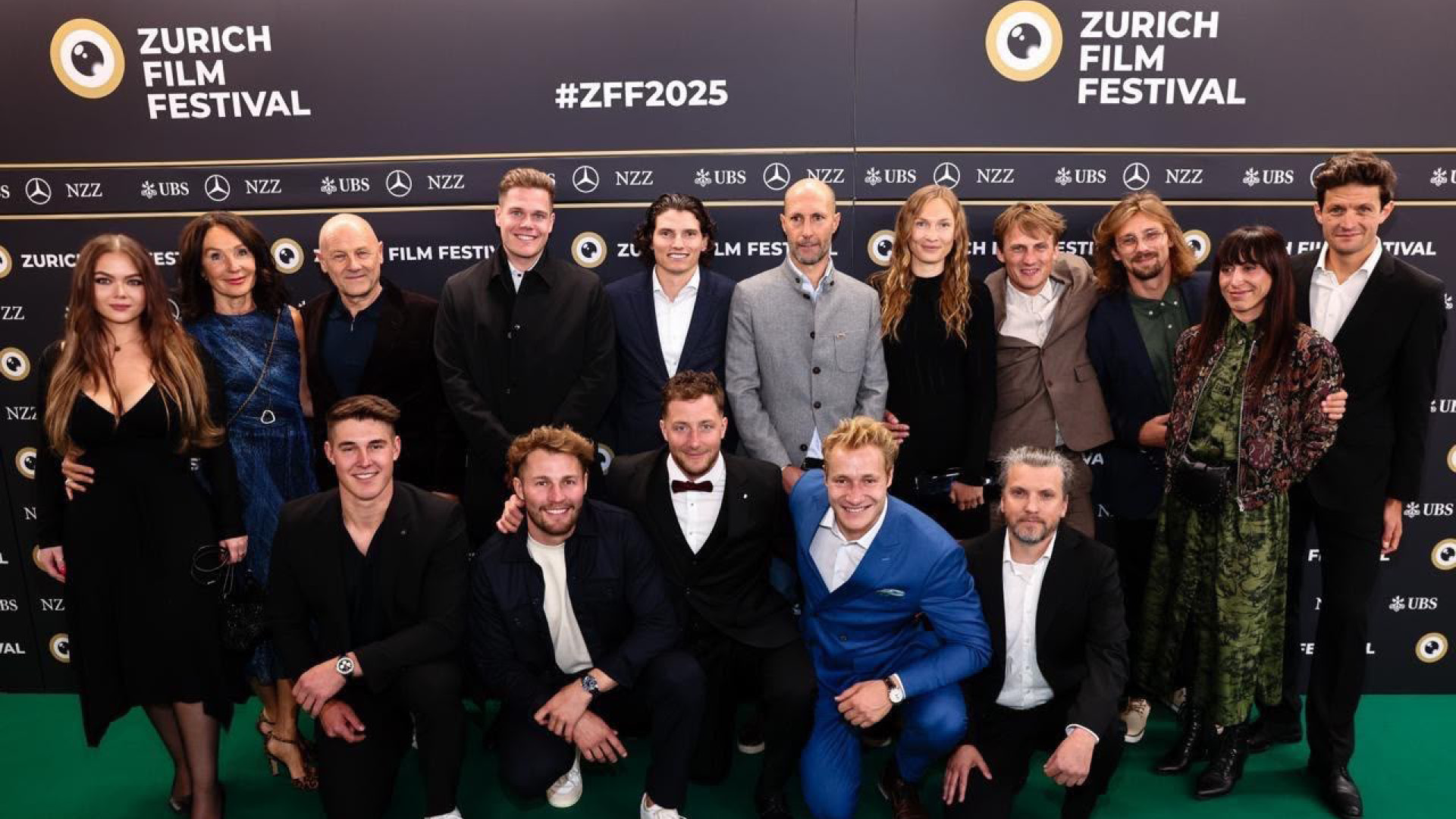 The Downhill Skiers team on the Green Carpet at the 21st Zurich Film Festival